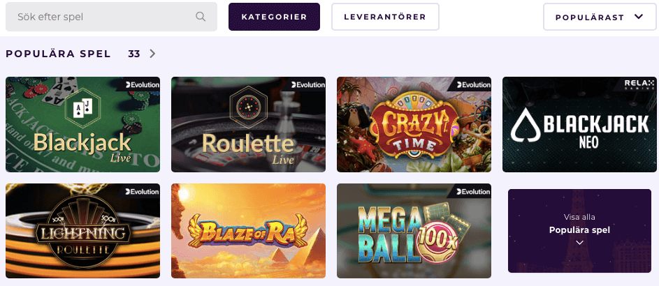 Slot Planet Casino spel.