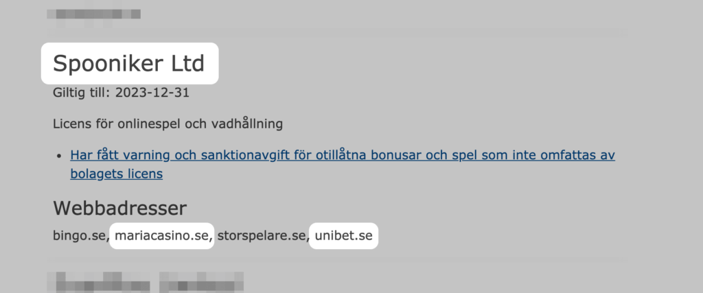 Svenska spelare kan bara vÀlja en casino bonus per licensinnehavare.