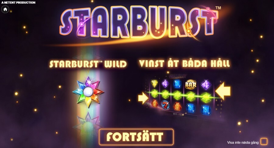 Starburst - startsida