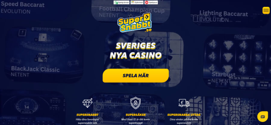 Supersnabbt - startsida