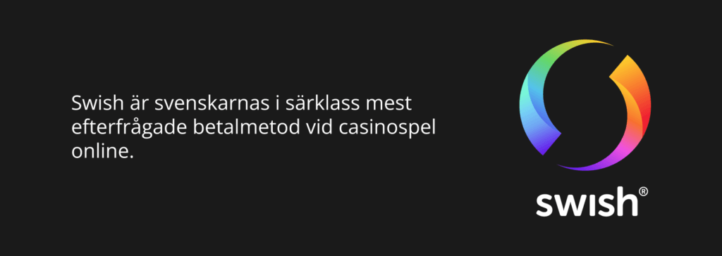 Swish är den populäraste betalningsmetoden för casinospel online