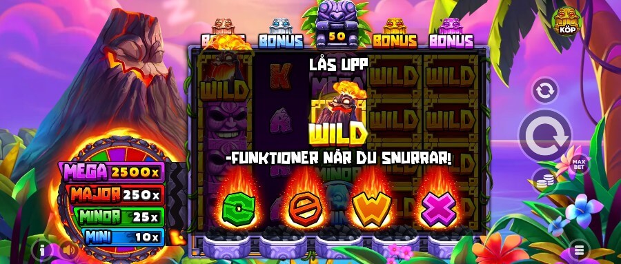 Wild burst olika funktioner