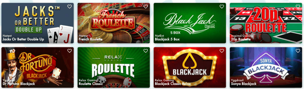 Turbo Vegas bordsspel.