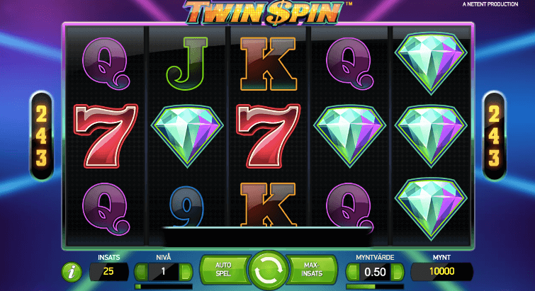 Twin Spin spelplan.