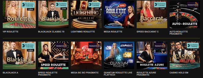 Videoslots live casino.