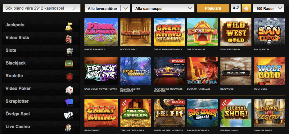 Videoslots slots.