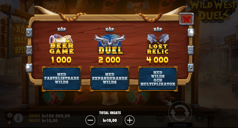 Bonus Buy i Wild West Duels