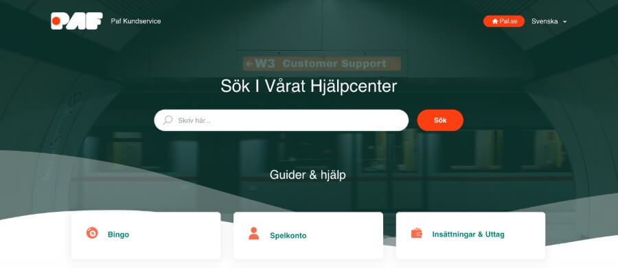 Hjälpcenter Paf.com