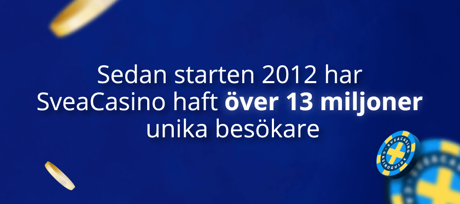 Antal besökare på SveaCasino