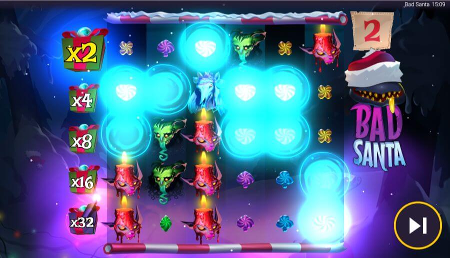 Free Spins-läget i Bad Santa slot