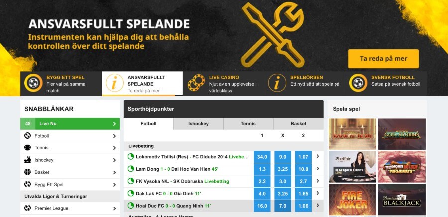 Betfair sport