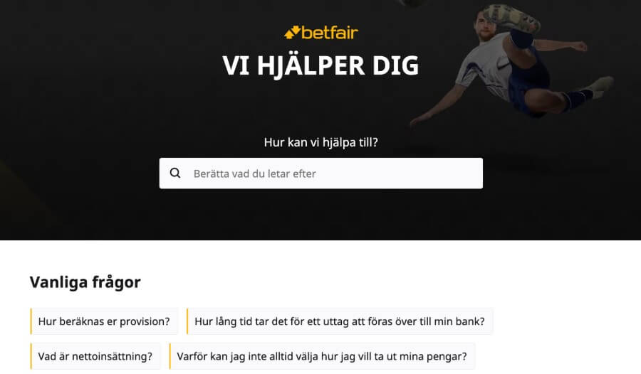 Betfair hjälp