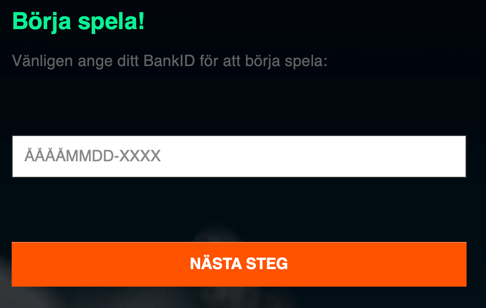 Betinia registrering.