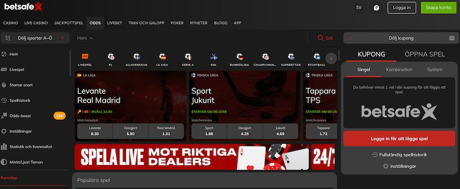 Betsafe sportsbook