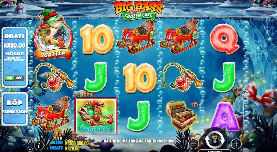 Big Bass Christmas Frozen Lake