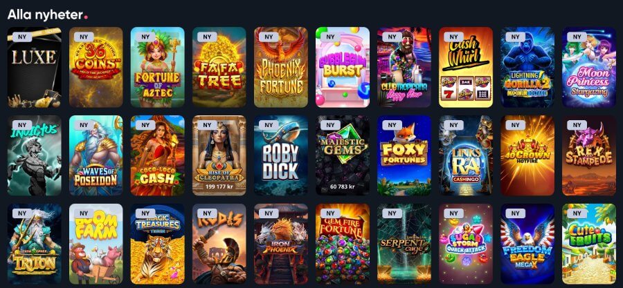 Slotsutbudet hos Speedy Casino
