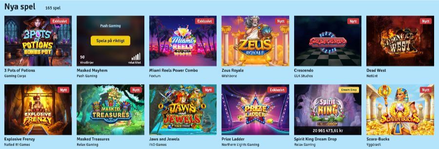 Nya slots hos Bingo.com
