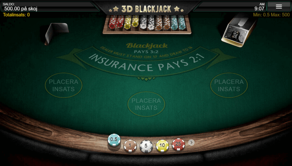 Blackjack bord