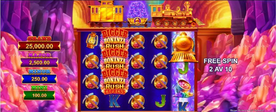 Free spins-läge i Bonanza Rush Express slot