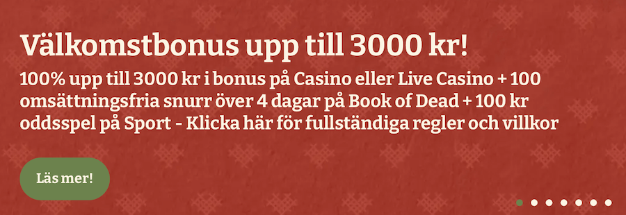 Casinostugans välkomstbonus.