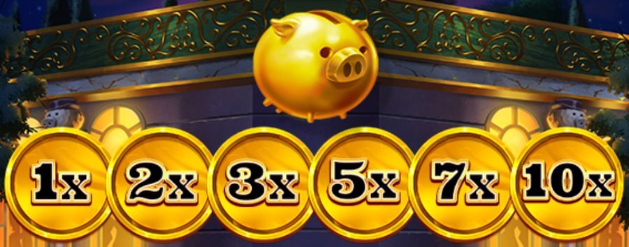 Guldmyntsymboler i Break the Piggy Bank slot.