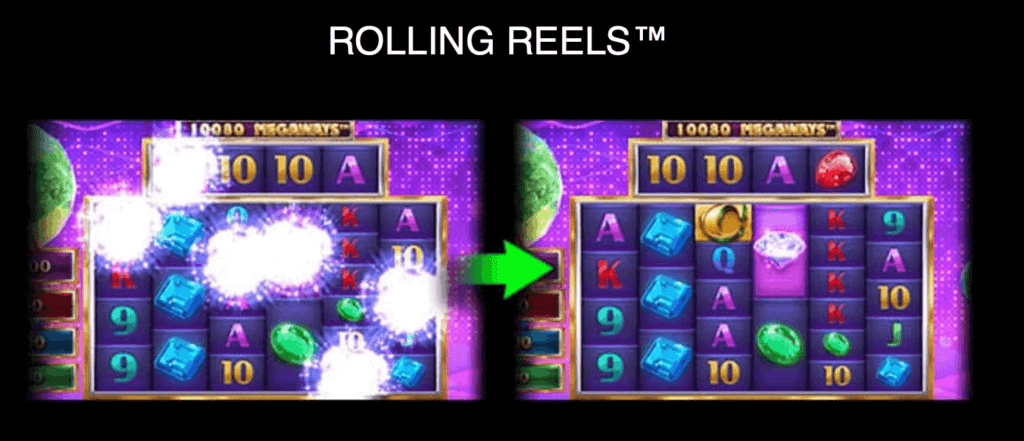 Cash N Riches Wowpot Megaways rolling reels.