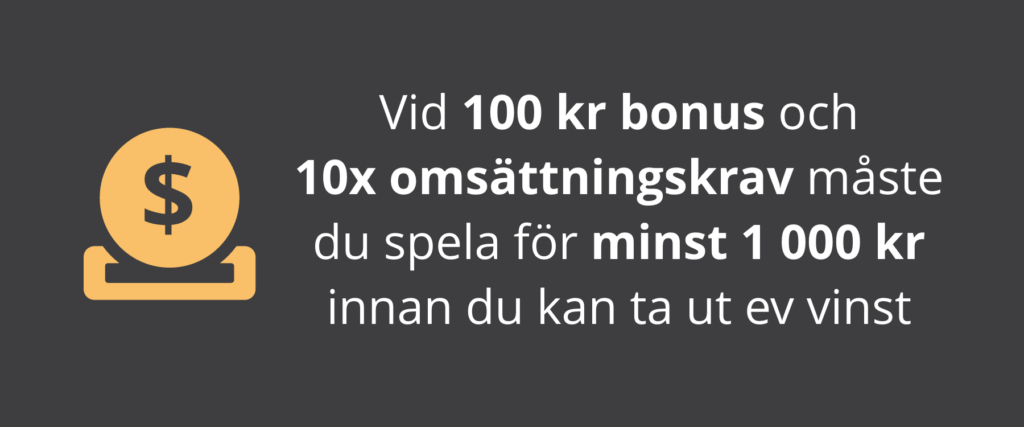 Hur en casino bonus med omsättningskrav fungerar