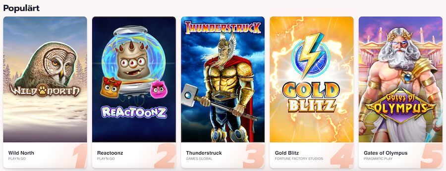 Casino Gami spelutbud
