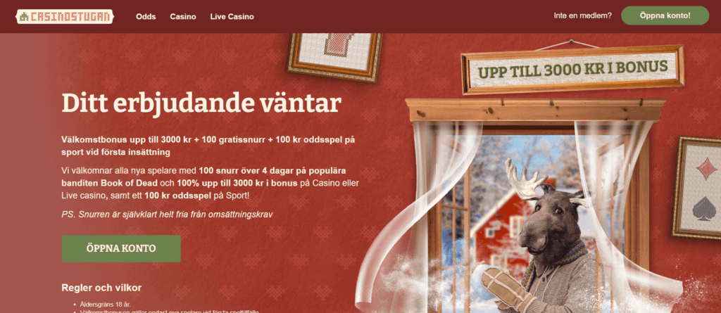 Casinostugan välkomstbonus