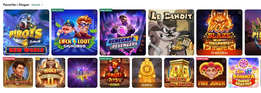 Casinostugan slots