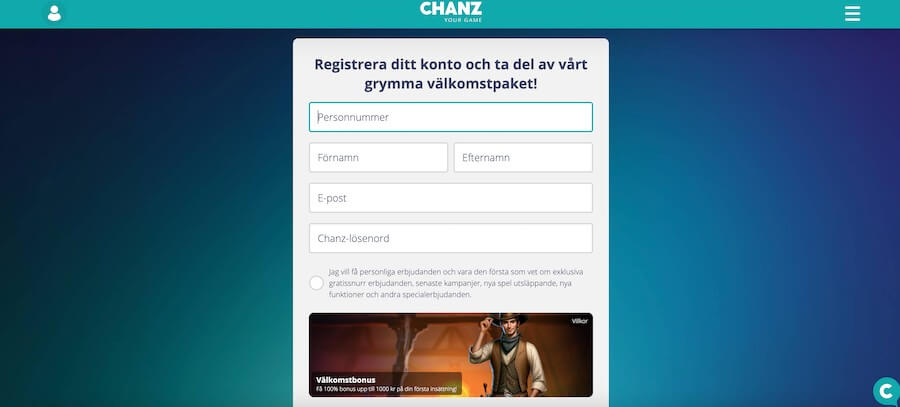 Chanz inloggning