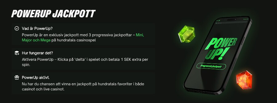 Powerup Jackpott hos ComeOn