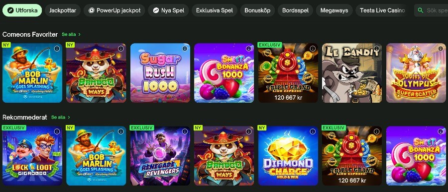 ComeOn slots