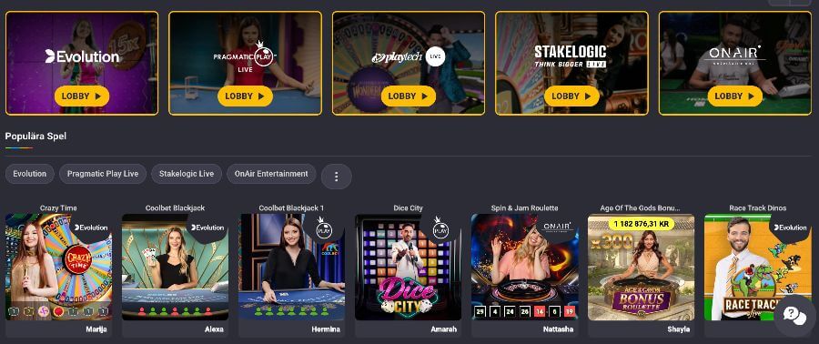 Coolbet live casino