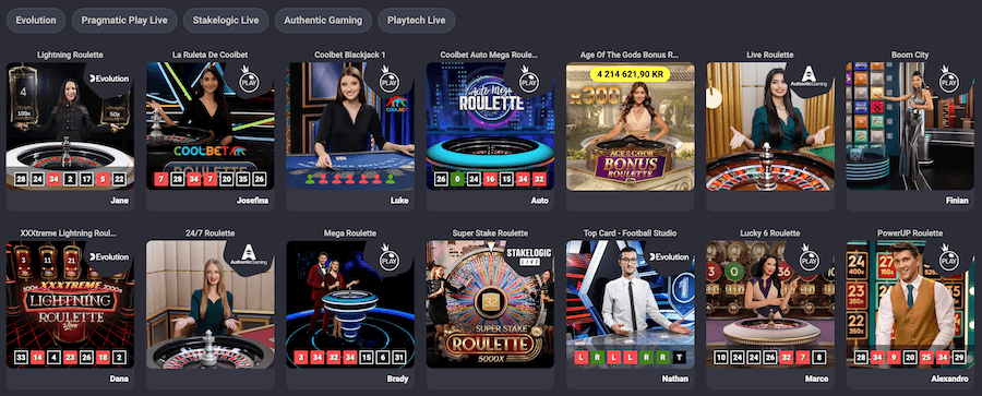 Coolbet live casino