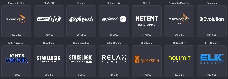 Speltillverkare hos Coolbet Casino