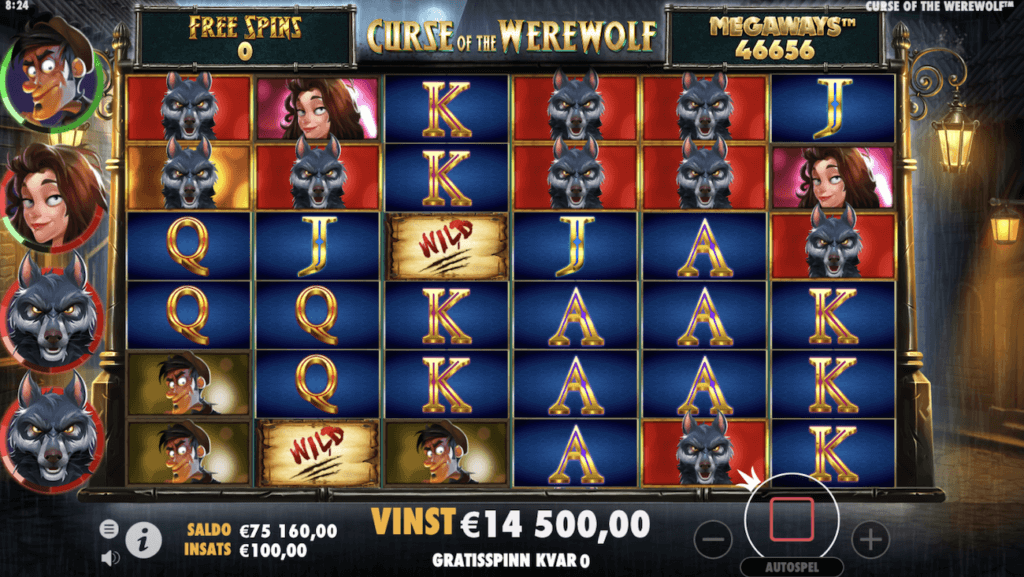 Curse of the Werewolf Free Spins