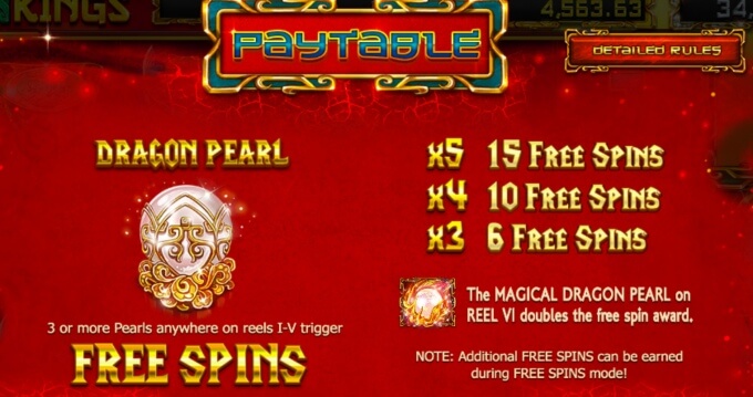 Dragon Kings Slot Free Spins