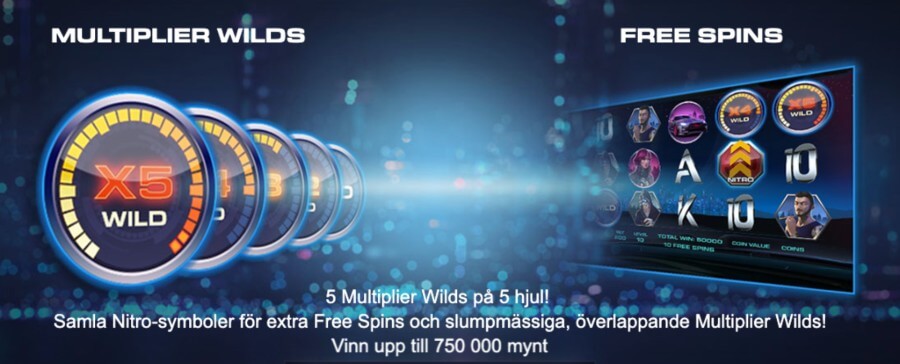 Bonusfunktioner i Drive: Multiplier Mayhem