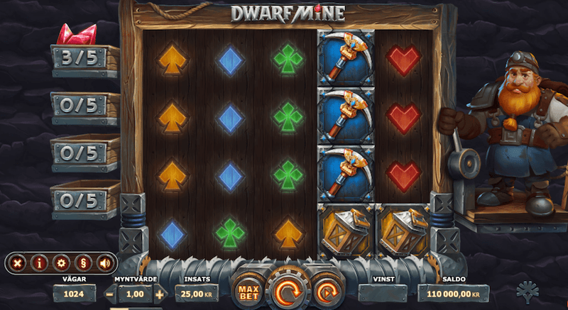 Dwarf Mine spelplan.