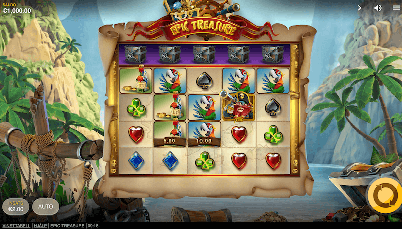 Epic Treasure spelplan.