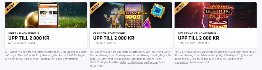 Välkomstbonus hos Expekt