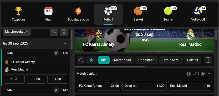 Fastbet odds