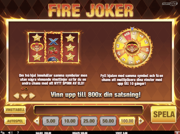 Fire Joker Bonus