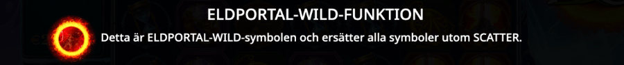 Wildsymbol i form av ett eldklot från Fire Portals.