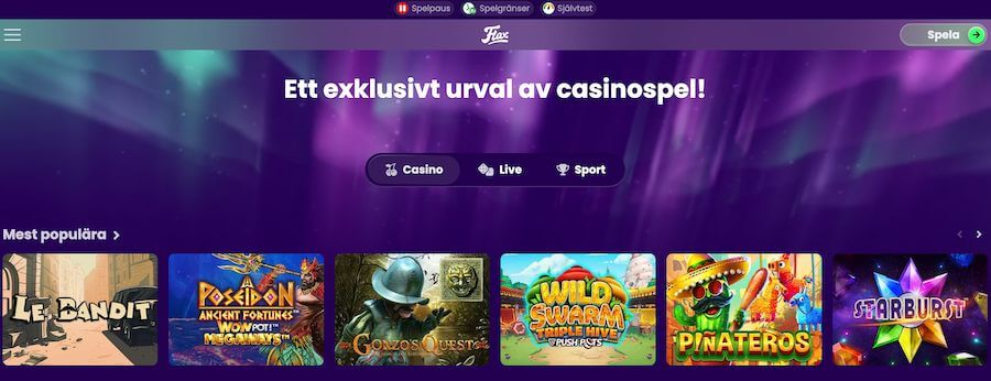 Flax Casinos spel