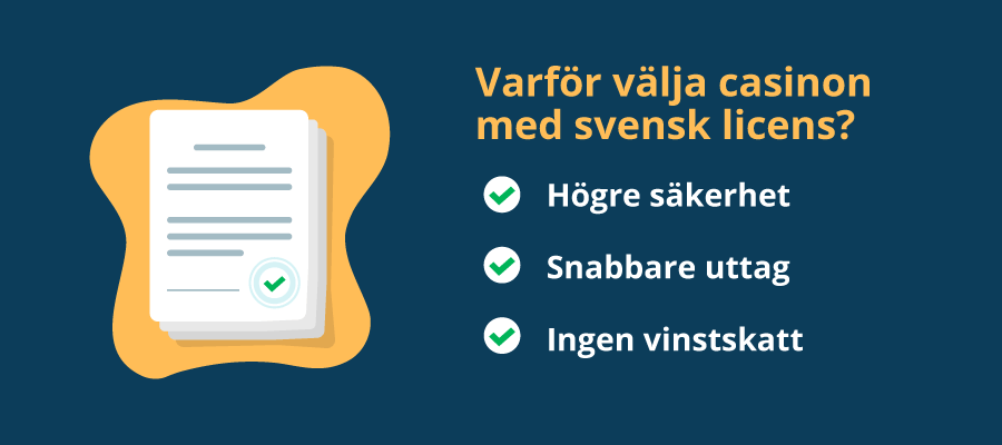 Tre fördelar med casinon med svensk licens