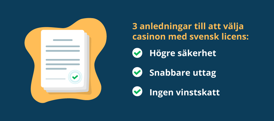 Välj casino med svensk licens