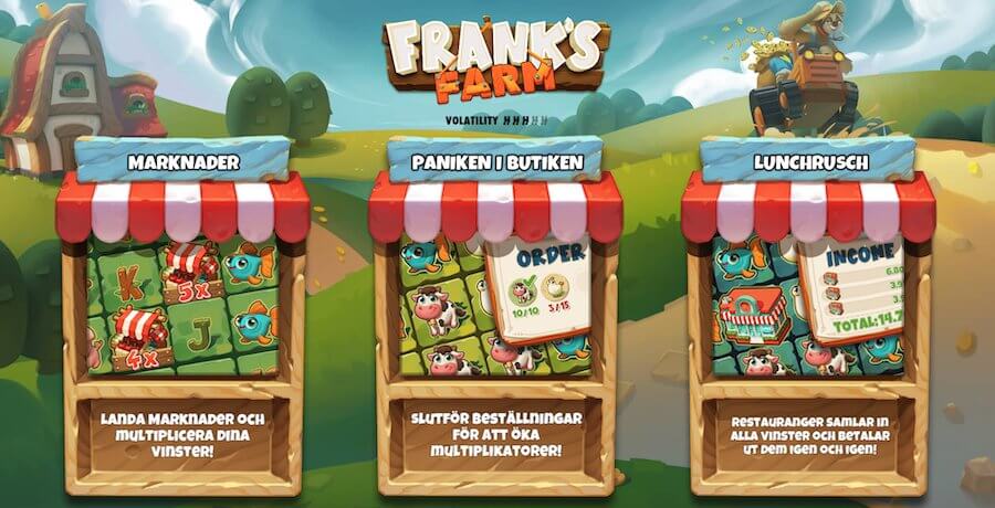 Frank's Farm bonusfunktioner