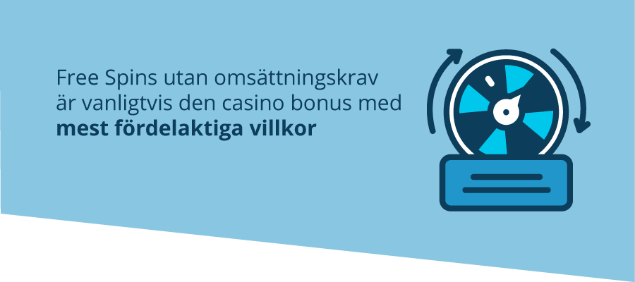 Free Spins utan omsättningskrav är den bästa bonusen